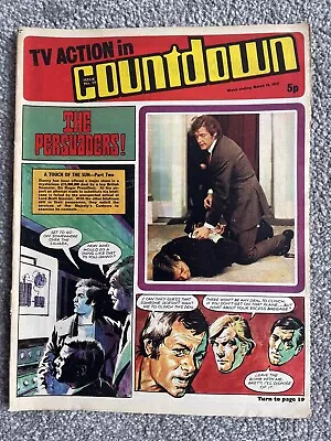 Buy TV Action In Countdown The Persuaders Issue 57 March 1972 Vintage Comic Magazine • 4.99£