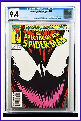 Buy Spectacular Spider-Man #203 CGC Graded 9.4 Marvel August 1993 Comic Book.  • 59.14£