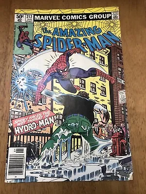 Buy AMAZING SPIDER-MAN # 212 MARVEL COMICS January 1981 HYDRO-MAN 1st APPEARANCE • 19.79£