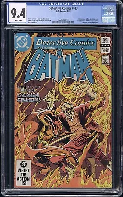 Buy Batman Detective Comics #523 CGC 9.4 NM Key 1st Killer Croc Cameo 1983 DC Comics • 95.01£