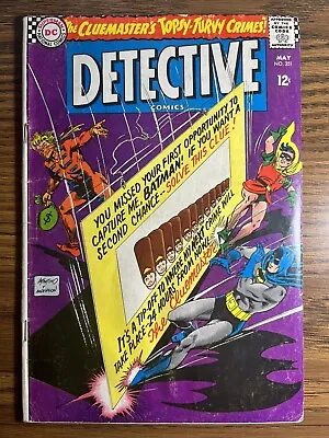 Buy Detective Comics 351 Robin Flash 1st App Cluemaster Dc Comics 1966 Vintage • 23.62£