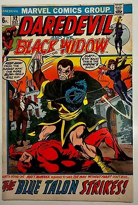 Buy Marvel Comics Bronze Age Early Daredevil Key Issue 92 High Grade VG Black Widow • 3.20£