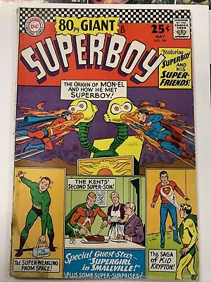 Buy Superboy #129 (DC, 1966) Origin Mon-El Curt Swan GD/VG • 30.08£