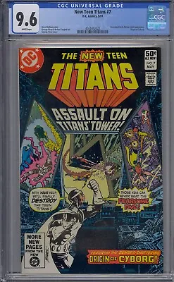 Buy New Teen Titans #7 Cgc 9.6 Fearsome Five Origin Cyborg George Perez White Pages • 79.43£