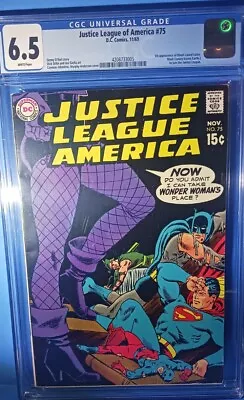 Buy Justice League Of America #75 1st Dinah Lance BLACK CANARY DC 1969 CGC 6.5 • 171.73£