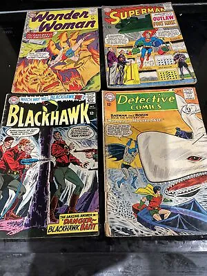 Buy DC Comics 1960s Superman , Wonder Woman , Black Hawk , Detective X 4 • 9.99£