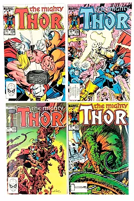 Buy Lot Of 4 Thor Comics 338, 339, 340, 341 1st Stormbreaker 2nd Beta Ray Bill 1983 • 16.87£