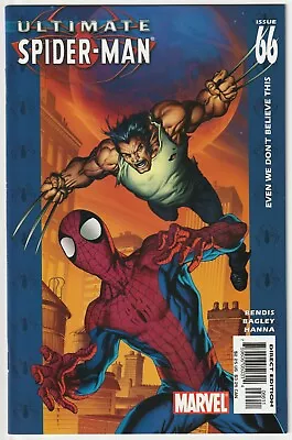 Buy Ultimate Spider-Man #66 - Marvel 2004 - Cover By Mark Bagley [Ft Wolverine] • 8.39£