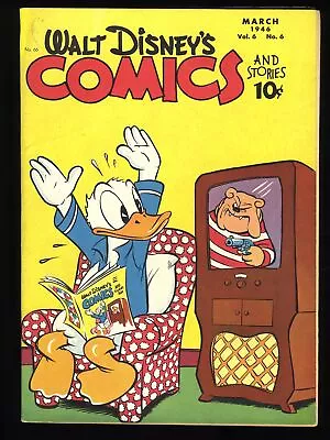 Buy Walt Disney's Comics And Stories V1 #66 FN+ 6.5 (Restored) Donald Duck Barks! • 55.17£