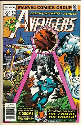 Buy Avengers #169 VF+ (1977) Newsstand! 1st App. Eternity Man! Dave Cockrum Cover • 11.88£