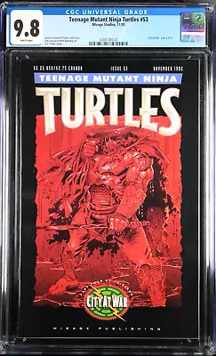 Buy Teenage Mutant Ninja Turtles #53 (1992) CGC 9.8! 💥 1st Full App Of Karai! 💥 • 134.60£