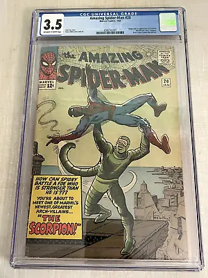 Buy Amazing Spider-man 20 Cgc 3.5 Silver Age 1st App Scorpion Marvel Comics 1965 • 552.94£