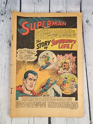 Buy Superman Comic #146 (July 1961) DC Complete Story Of Superman's Life No Cover • 15.67£