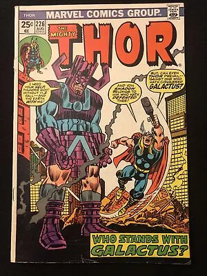 Buy Thor 226 5.0 5.5 Marvel 1974 Galactus Who Stands With Galactus Qs • 22.13£