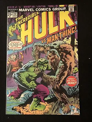 Buy Hulk 197 7.5 8.0 Marvel Wrightson Art Marvel 1975 Man Thing Vs Hulk Tt • 48.65£