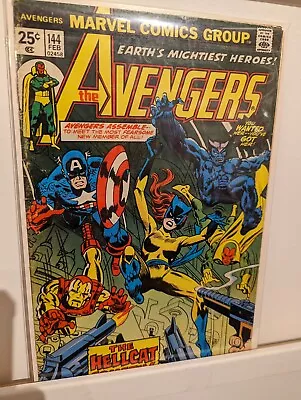 Buy The Avengers #144 First Appearance Of Hellcat (Marvel Comics February 1976) • 14.23£