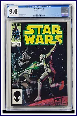 Buy Star Wars #98 CGC Graded 9.0 Marvel August 1985 White Pages Comic Book • 89.87£