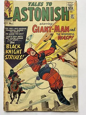 Buy TALES TO ASTONISH #52 Wasp Giant-Man 1st Black Knight Marvel 1964 UK Price GD • 27.95£