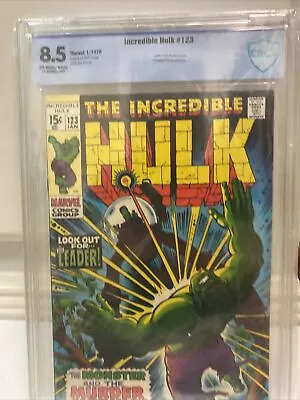 Buy THE INCREDIBLE HULK #123 CBCS 8.5 Off White To White PagesMarvel Comics 123 1970 • 59.96£