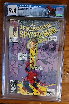 Buy Peter Parker Spectacular Spiderman #176 CGC 9.4 NM 1st App Of Corona Comic Book • 31.62£