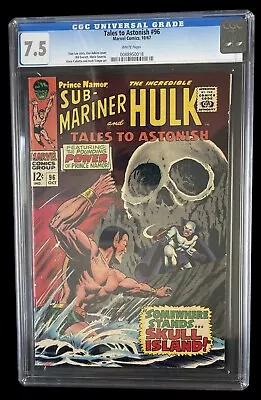 Buy Tales To Astonish #96 CGC 7.5 W/PGS 1967 Hulk And Sub-Mariner Marvel Comics • 80.43£