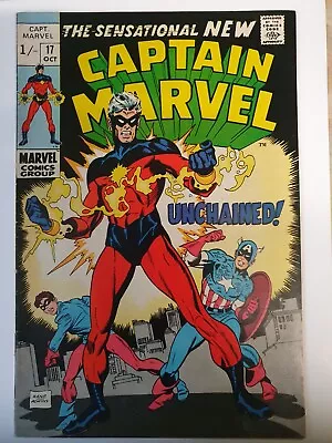 Buy CAPTAIN MARVEL 17 MARVEL SILVER AGE 1969 1st New Captain Marvel Costume  • 15£
