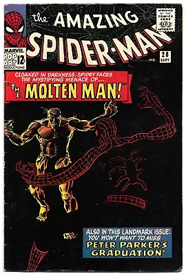 Buy 🔥 Amazing Spider-Man (1965) #28 * 1st Molten Man * Steve Ditko / Stan Lee 🔥🔥 • 260.75£