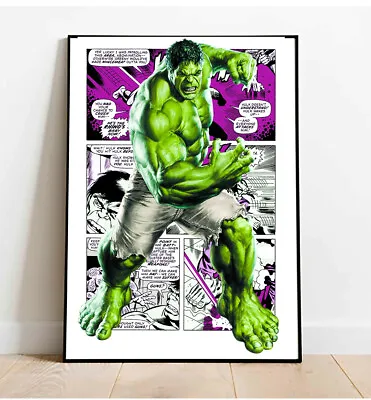 Buy Incredible Hulk Marvel  Avenger Superhero Wall Comic Poster Art Green • 14.47£