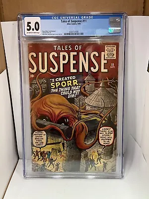 Buy 1960 Tales Of Suspense #11 Cgc 5.0 Sporr Pre-hero Marvel Horror Kirby Silver Age • 632.48£