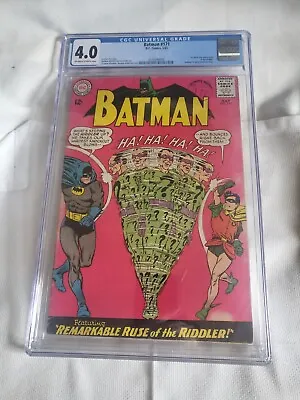 Buy Batman #171 - CGC Graded 4.0 Off White-White Pages : 1st Silver Age The Riddler • 550£
