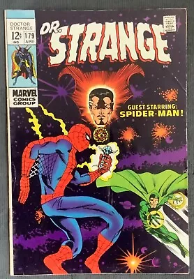 Buy Doctor Strange #179 (1969, Marvel) Spider-Man Appearance. VF • 79.94£