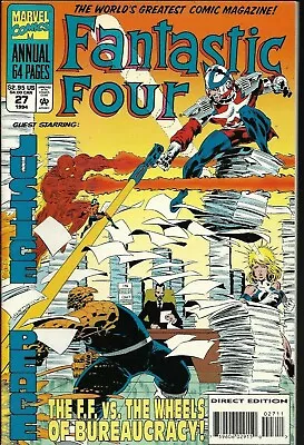 Buy FANTASTIC FOUR ANNUAL #27 - 1st JUSTICE PEACE & TIME VARIANCE - Back Issue (S) • 12.99£