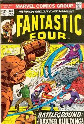 Buy Fantastic Four (Vol. 1) #130 VG; Marvel | Low Grade - 2nd Thundra - Steranko Cov • 15.97£