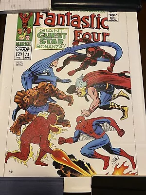 Buy Fantastic Four #73 Canvas Signed By Stan Lee!! Limited Edition! • 1,541.68£