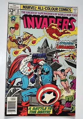 Buy THE INVADERS Issue #15 Crusaders Captain America UK Marvel Comics April 1977 VF • 1.99£