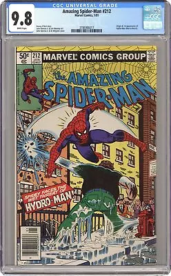 Buy Amazing Spider-Man #212N CGC 9.8 1981 3786966017 • 276.71£