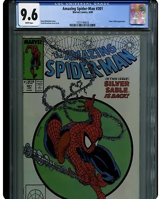 Buy Amazing Spider-man 301 Cgc 9.6 V1 1988! Silver Sable X-o! Spider-man 300 Homage! • 394.95£