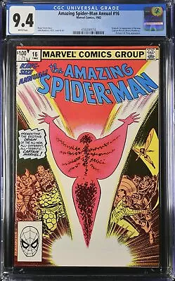 Buy Amazing Spider-Man Annual #16 - Marvel Comics 1982 CGC 9.4 Origin + 1st Appearan • 55.42£