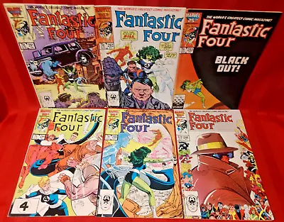 Buy Lot Of 6 Vintage Fantastic Four Comic Books #291 To #296 (1986) VG/NM • 28.95£