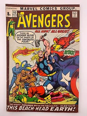 Buy Avengers #93 Rare UK Pence Copy - Neal Adams - Fine 6.0 • 59.25£