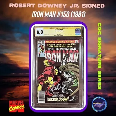 Buy Robert Downey Jr Signed CGC SS 6.0 #150 Iron Man Newsstand Anniversary Issue • 4,740.36£