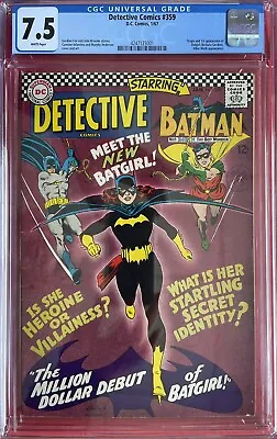 Buy Detective Comics #359 1st Appearance Of Batgirl CGC 7.5 White Pages Key Issue • 2,695£