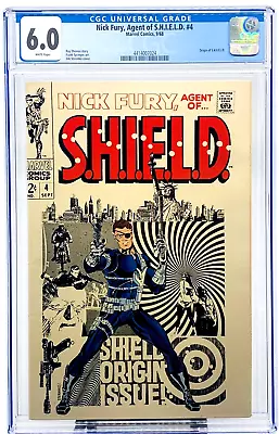 Buy NICK FURY AGENT OF SHIELD #4 CGC 6.0 WHITE PAGE 1968 Steranko GOOD BOOK For CPR! • 71.96£