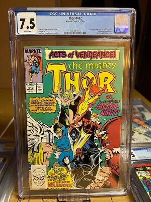 Buy Mighty Thor #412 White Pages, 1st Full Appearance Of New Warriors (1989) • 48.26£