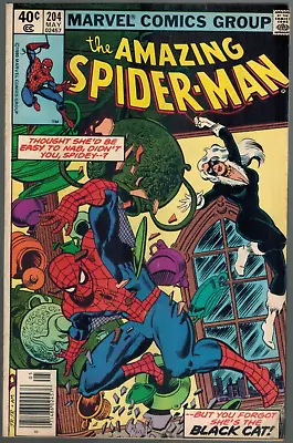 Buy Amazing Spider-Man 204 Early Black Cat App.  Newsstand Fine  1980 Marvel Comics • 10.24£