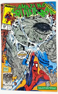 Buy AMAZING SPIDER-MAN #328. Grey Hulk.  Todd McFarlane. 1990. • 12£