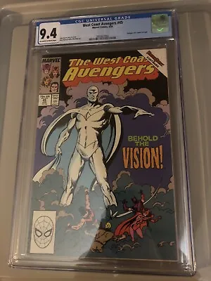 Buy West Coast Avengers #45 - CGC 9.4 - 1st White Vision • 90£