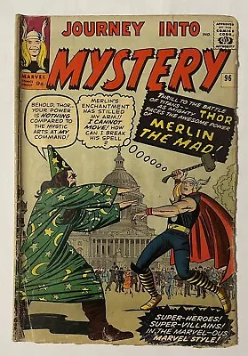 Buy Journey Into Mystery #96. Sept 1963. Marvel. G/vg. 1st Mad Merlin! Uk Variant! • 60£