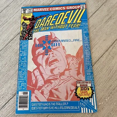 Buy 1980 Marvel Comics Daredevil Issue Number 167 • 7.91£