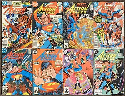 Buy Superman’s Action Comics #546,549,550,553,557,558,559,562 DC Comics 1983 Lot • 16.06£